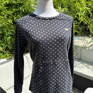 Adidas Polka Dot Long Sleeve Pocketed Crewneck